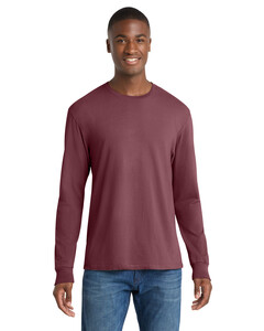 Port & Co PC099LS Purple-Pigment-Dyed Long Sleeve T-Shirt Purple