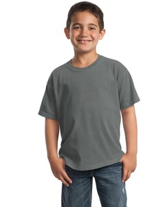 Port & Co PC099Y Gray-Youth Essential Pigment-Dyed T-Shirt Gray