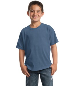 Port & Co PC099Y Blue-Youth Essential Pigment-Dyed T-Shirt Blue