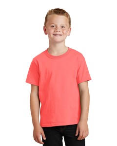 Port & Co PC099Y Pink-Youth Essential Pigment-Dyed T-Shirt Pink