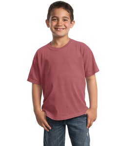 Port &amp; Co PC099Y Red-Youth Essential Pigment-Dyed T-Shirt Red