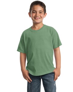 Port & Co PC099Y Green-Youth Essential Pigment-Dyed T-Shirt Green