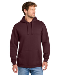 Port & Co PC107H Maroon-Foundation Fleece Pullover Hooded Sweatshirt Maroon