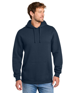 Port & Co PC107H Navy-Foundation Fleece Pullover Hooded Sweatshirt Navy