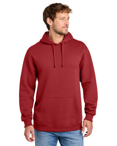 Port & Co PC107H Red-Foundation Fleece Pullover Hooded Sweatshirt Red