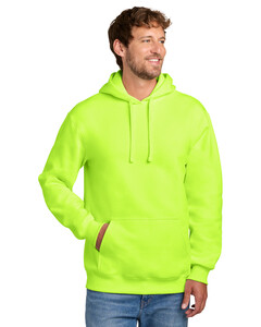 Port & Co PC107H Green-Foundation Fleece Pullover Hooded Sweatshirt Green