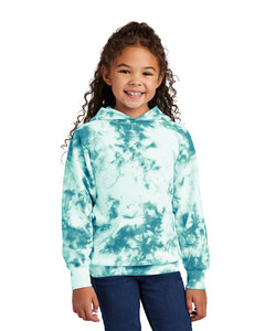 Port & Co PC144Y Blue-Green-Youth Crystal Tie-Dye Pullover Hoodie Blue-Green