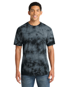 Port & Co PC145 Black-Crystal Tie-Dye T-Shirt Black