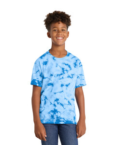 Port & Co PC145Y Blue-Youth Crystal Tie-Dye T-Shirt Blue