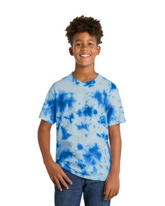 Port & Co PC145Y Blue-Youth Crystal Tie-Dye T-Shirt Blue
