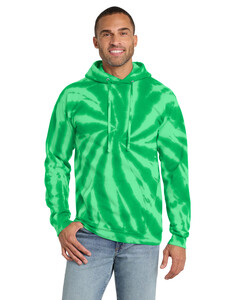 Port & Co PC146 Green-Essential Tie-Dye Pullover Hoodie Green