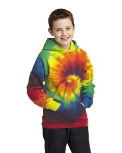 Port & Co PC146Y Tie-Dyed-Youth Essential Tie-Dye Pullover Hoodie Tie-Dyed
