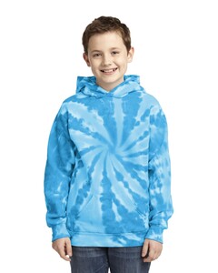 Port & Co PC146Y Blue-Green-Youth Essential Tie-Dye Pullover Hoodie Blue-Green