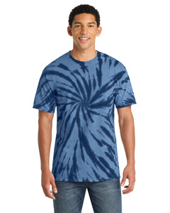 Port &amp; Co PC147 Navy-Essential Tie-Dye T-Shirt Navy