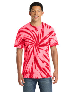 Port & Co PC147 Red-Essential Tie-Dye T-Shirt Red