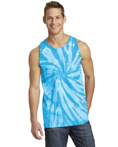 Port & Co PC147TT Blue-Green-Essential Tie-Dye Tank Top Blue-Green