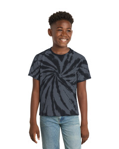 Port & Co PC147Y Black-Youth Essential Tie-Dye Tee Black