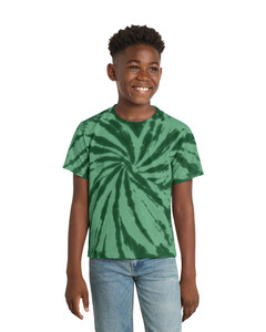 Port & Co PC147Y Green-Youth Essential Tie-Dye Tee Green