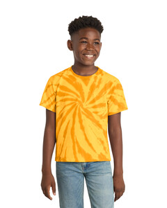 Port & Co PC147Y Yellow-Youth Essential Tie-Dye Tee Yellow