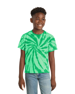 Port & Co PC147Y Green-Youth Essential Tie-Dye Tee Green
