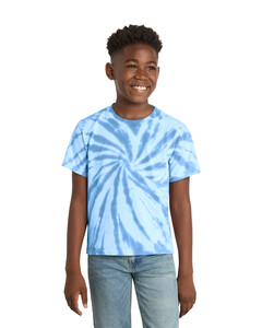 Port & Co PC147Y Blue-Youth Essential Tie-Dye Tee Blue