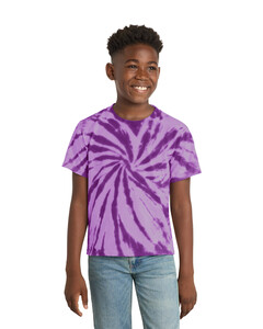 Port & Co PC147Y Purple-Youth Essential Tie-Dye Tee Purple