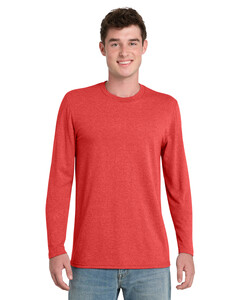 Port & Co PC330LS Red-Tri-Blend Long Sleeve T-Shirt Red
