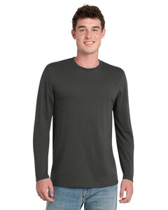 Port & Co PC330LS Gray-Tri-Blend Long Sleeve T-Shirt Gray