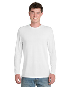 Port & Co PC330LS White-Tri-Blend Long Sleeve T-Shirt White