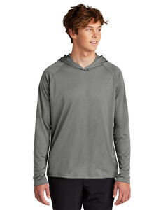 Port & Co PC380H Gray-Performance Pullover Hooded T-Shirt Gray