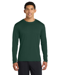 Port & Co PC380LS Green-Long Sleeve Performance T-Shirt Green