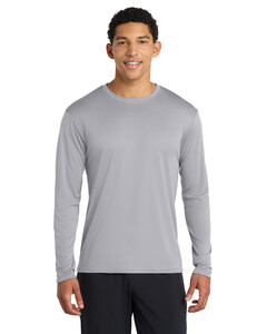 Port & Co PC380LS Gray-Long Sleeve Performance T-Shirt Gray