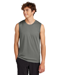 Port &amp; Co PC380SL Gray-Performance Sleeveless T-Shirt Gray