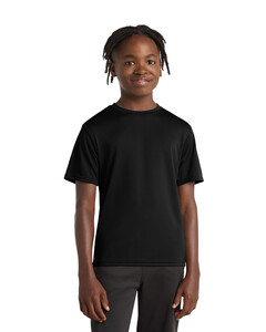Port &amp; Co PC380Y Black-Youth Essential Performance T-Shirt Black