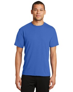 Port &amp; Co PC381 Blue-Essential Blended Performance T-Shirt Blue