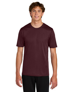 Port & Co PC390 Maroon-Heather Performance Tee Maroon