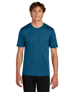Port & Co PC390 Blue-Heather Performance Tee Blue