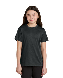 Port & Co PC390Y Black-Youth Heather Performance Tee Black