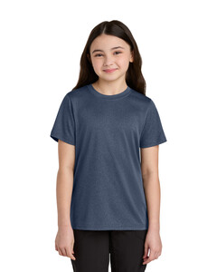 Port & Co PC390Y Navy-Youth Heather Performance Tee Navy