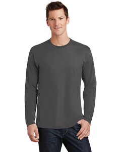 Port & Co PC450LS Gray-Long Sleeve Fan Favorite T-Shirt Gray