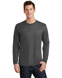 Port & Co PC450LS Gray-Long Sleeve Fan Favorite T-Shirt Gray