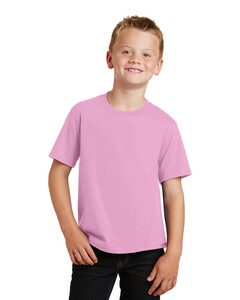 Port & Co PC450Y Pink-Youth Fan Favorite T-Shirt Pink