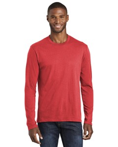 Port & Co PC455LS Red-Long Sleeve Fan Favorite Blend T-Shirt  Red