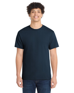 Port &amp; Co PC54 Navy-Core 100% Cotton T-Shirt Navy