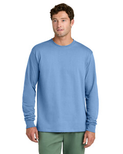 Port & Co PC54LS Blue-100% Cotton Long Sleeve T-Shirt Blue