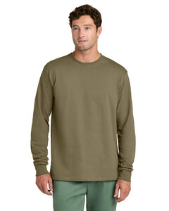 Port & Co PC54LS Brown-100% Cotton Long Sleeve T-Shirt Brown