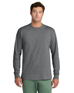 Port & Co PC54LS Gray-100% Cotton Long Sleeve T-Shirt Gray