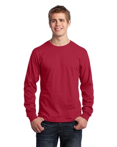 Port & Co PC54LS Red-100% Cotton Long Sleeve T-Shirt Red