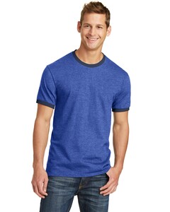 Port & Co PC54R Blue-5.4-Oz 100% Cotton Ringer T-Shirt Blue