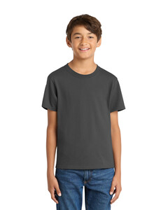 Port &amp; Co PC54Y Gray-100% Cotton Youth T-Shirt Gray